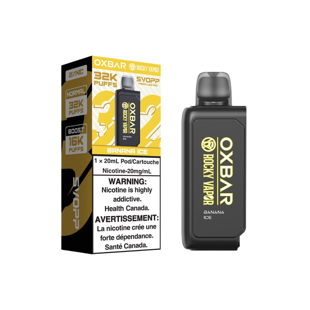 Svopp Oxbar Rocky Vapor 32K Puffs (Prefilled Pods) - Banana Ice