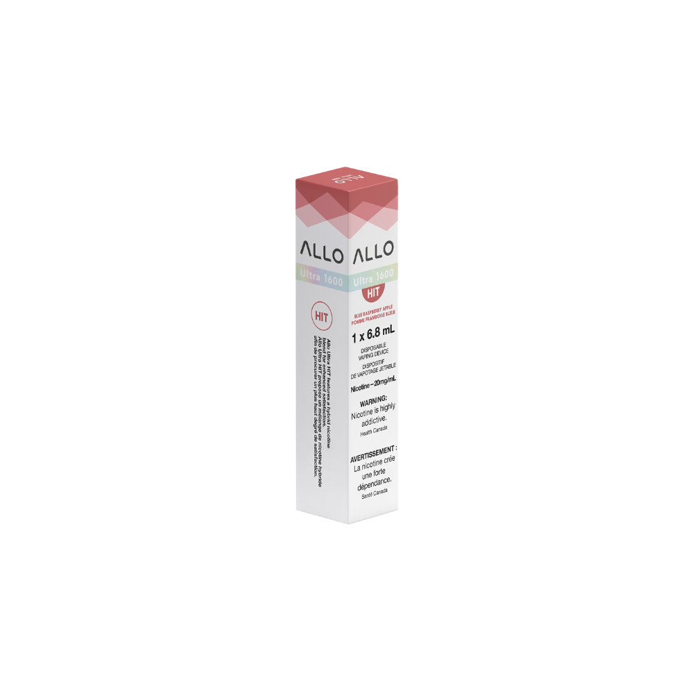 Allo Ultra 1600 Puffs Blue Raspberry Apple Rechargeable Disposable Vape 20Mg