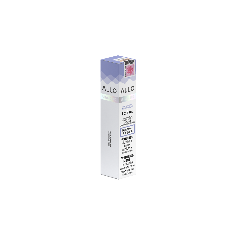 Allo Ultra 2500 Puffs Blue Raspberry Rechargeable Disposable Vape 10Mg