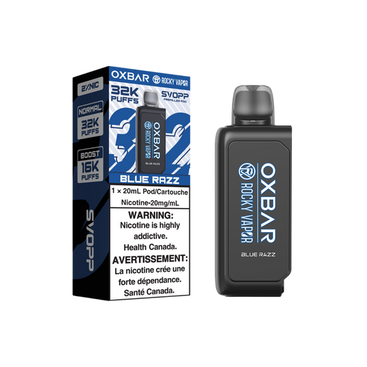 Svopp Oxbar Rocky Vapor 32K Puffs (Prefilled Pods) - Blue Razz