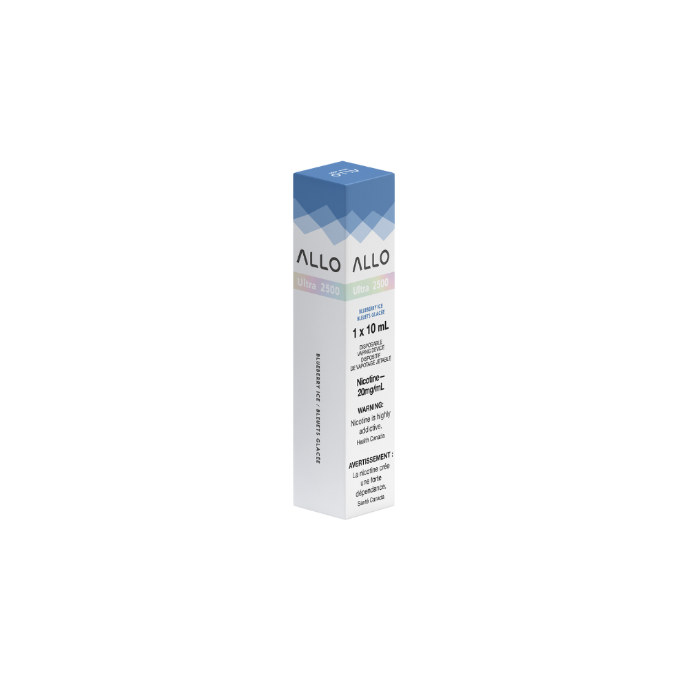 Allo Ultra 2500 Puffs Blueberry Ice Rechargeable Disposable Vape 20Mg