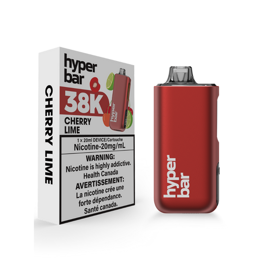 Hyper Bar 38K Puffs Cherry Lime Rechargeable Disposable  20Mg