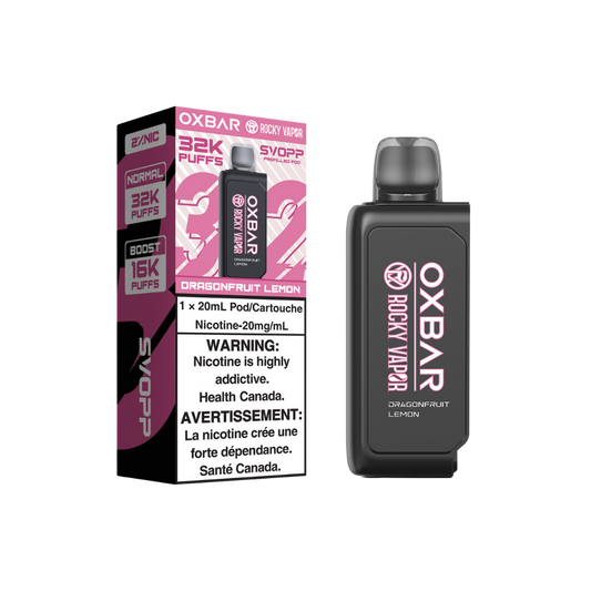 Svopp Oxbar Rocky Vapor 32K Puffs (Prefilled Pods) - Dragonfruit Lemon