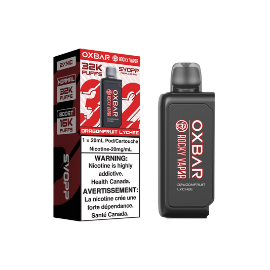 Svopp Oxbar Rocky Vapor 32K Puffs (Prefilled Pods) - Dragonfruit Lychee