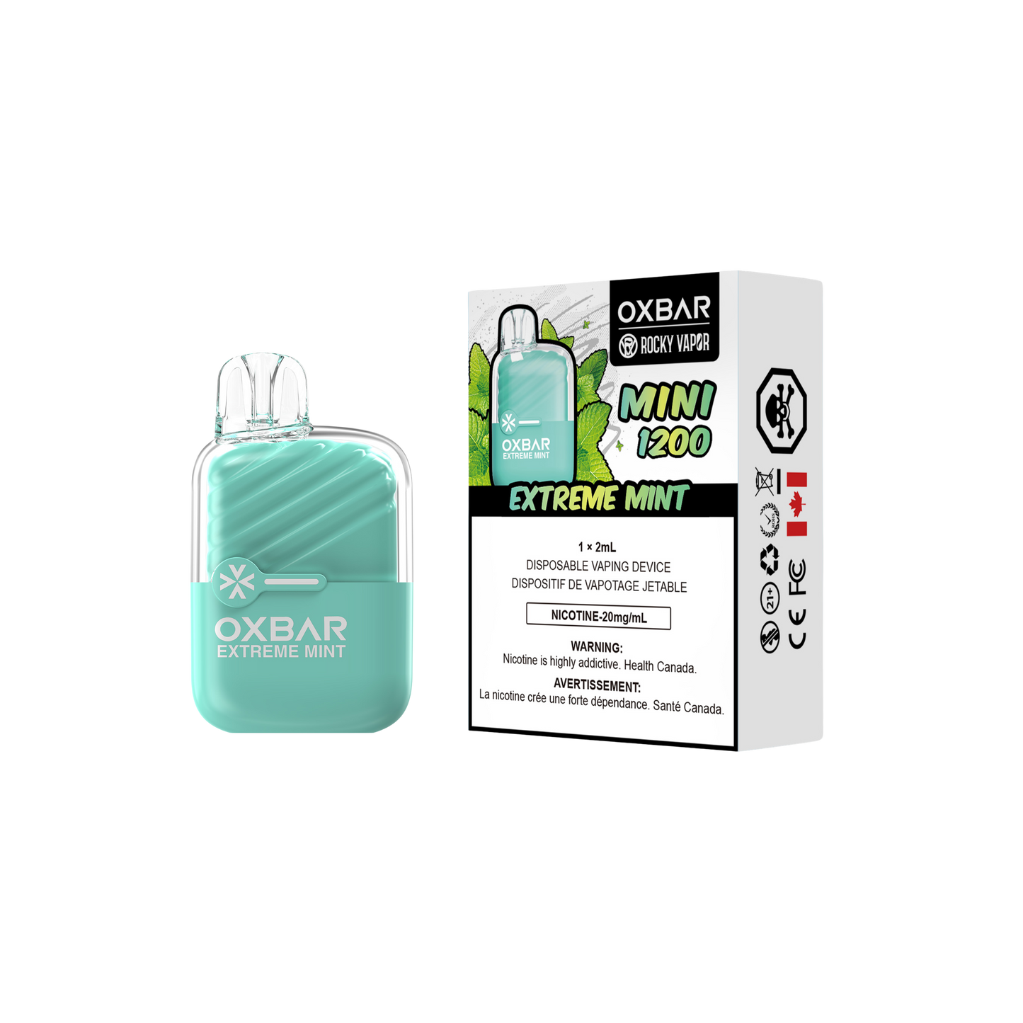 Oxbar Rocky Vapor Mini 1200 - Extreme Mint