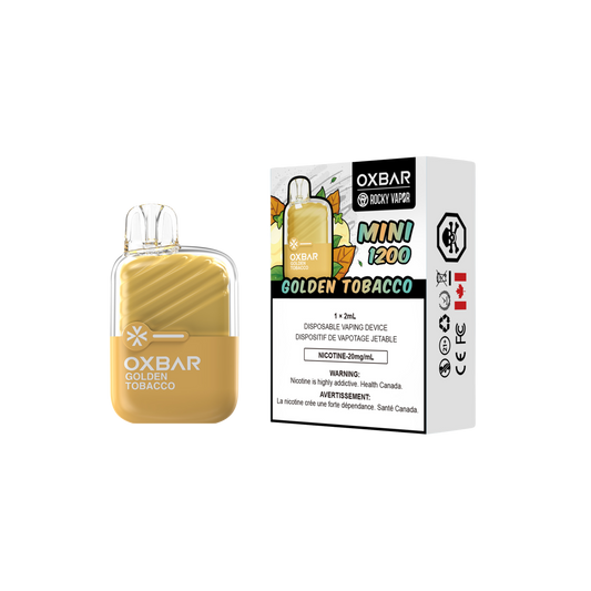 Oxbar Rocky Vapor Mini 1200 - Golden Tobacco