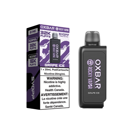 Svopp Oxbar Rocky Vapor 32K Puffs (Prefilled Pods) - Grape Ice