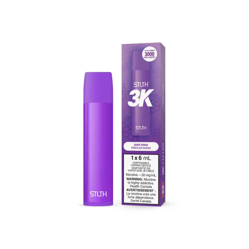 STLTH 3K Puffs Grape Punch Rechargeable Disposable Vape 20Mg