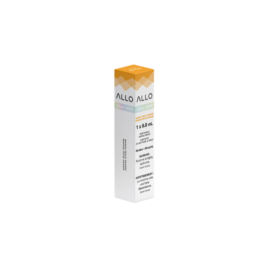 Allo Ultra 1600 Puffs Mango Peach Orange Rechargeable Disposable Vape 20Mg