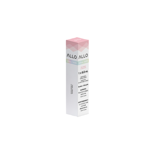 Allo Ultra 1600 Puffs Pink Lemon Rechargeable Disposable Vape 20Mg