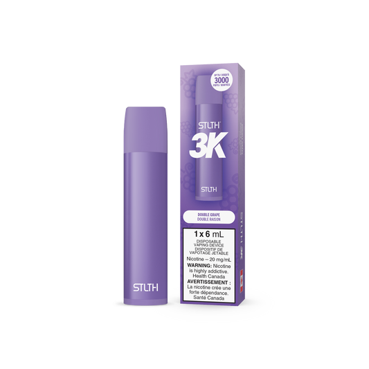 STLTH 3K Puffs Double Grape Rechargeable Disposable Vape 20Mg