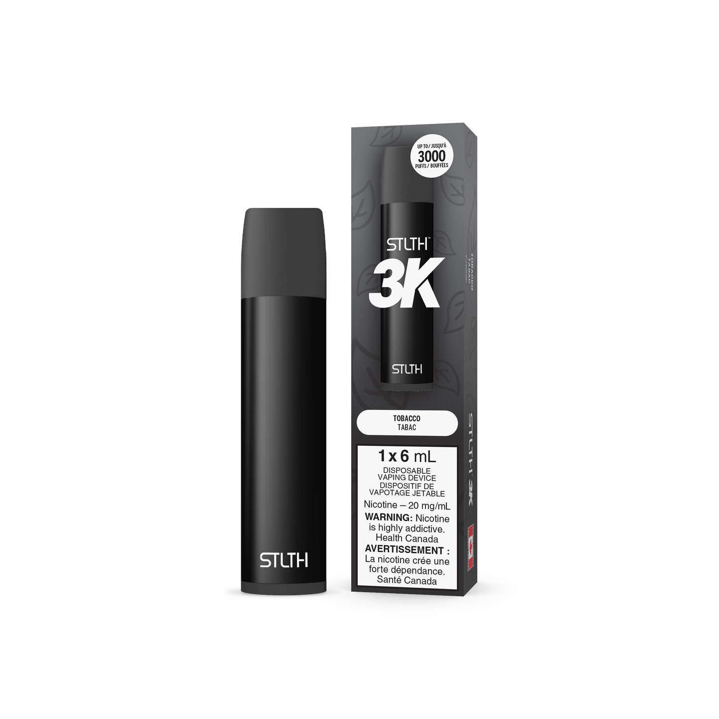 STLTH 3K Puffs Tobacco Rechargeable Disposable Vape 20Mg