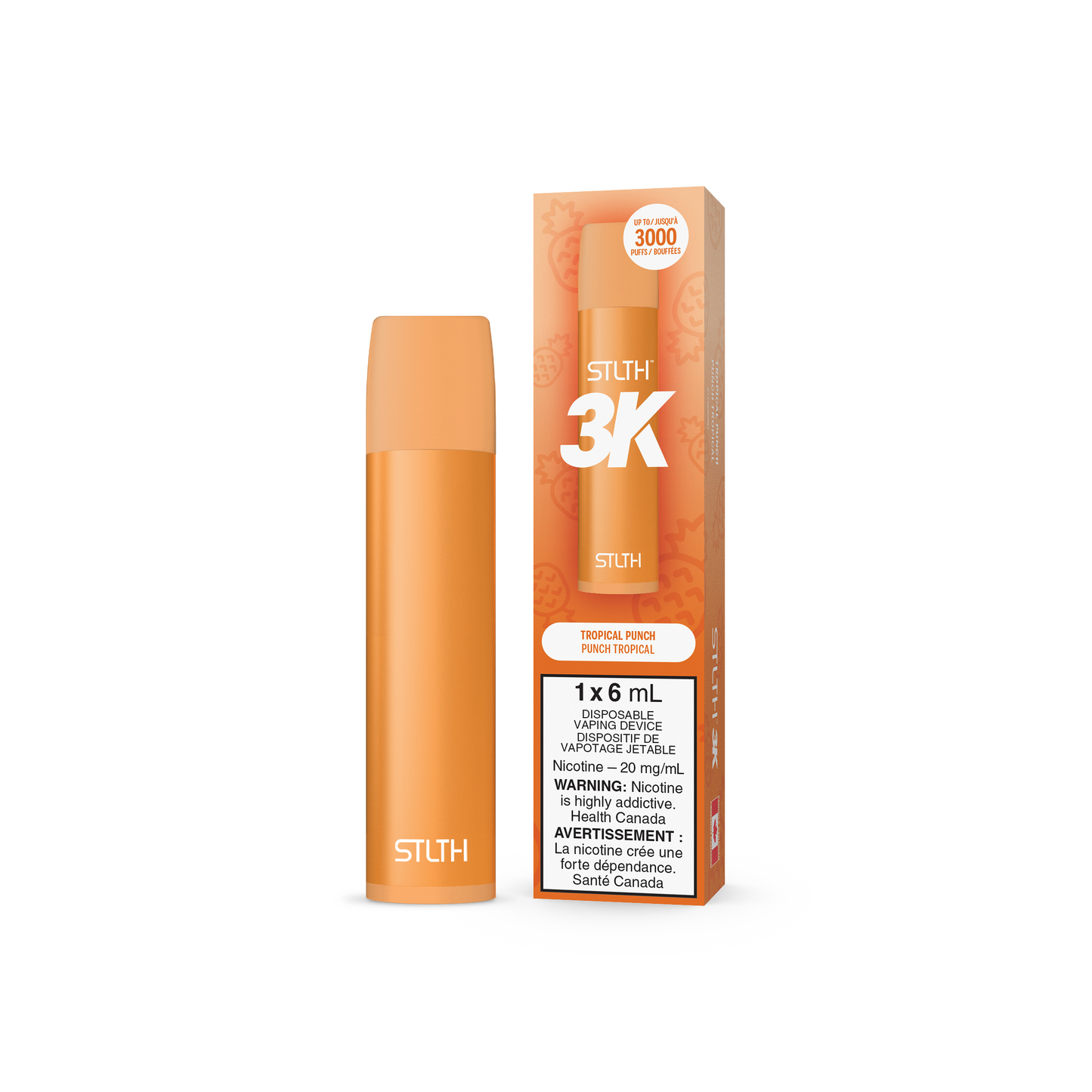 STLTH 3K Puffs Tropical Punch Rechargeable Disposable Vape 20Mg