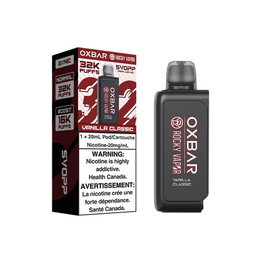 Svopp Oxbar Rocky Vapor 32K Puffs (Prefilled Pods) - Vanilla Classic