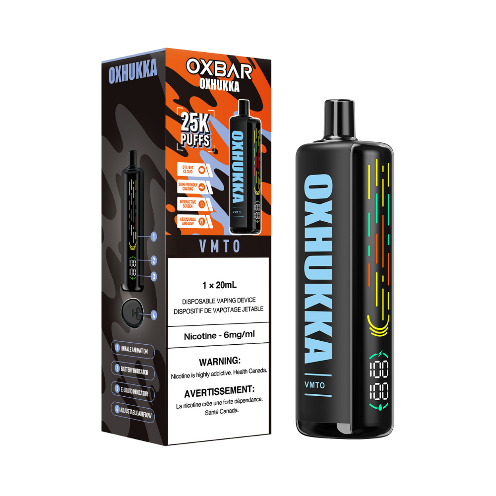 Oxbar Oxhukka 25K Puffs VMTO Rechargeable Disposable 20Mg