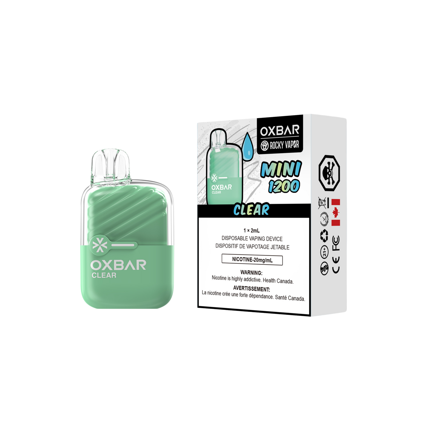 Oxbar Rocky Vapor Mini 1200 - Clear