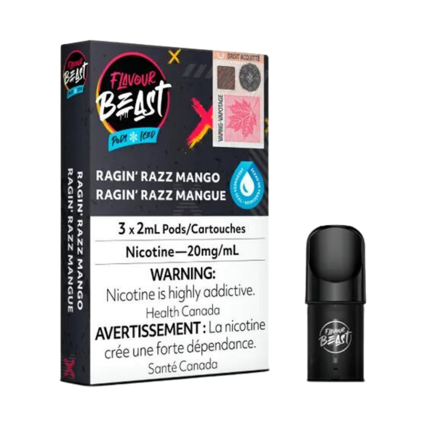 Flavour Beast Pods Ragin' Razz Mango