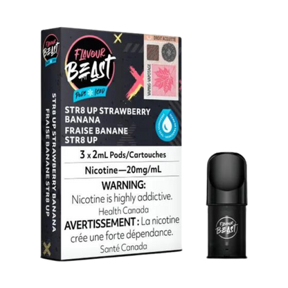 Flavour Beast Pods Str8up Strawberry Banana