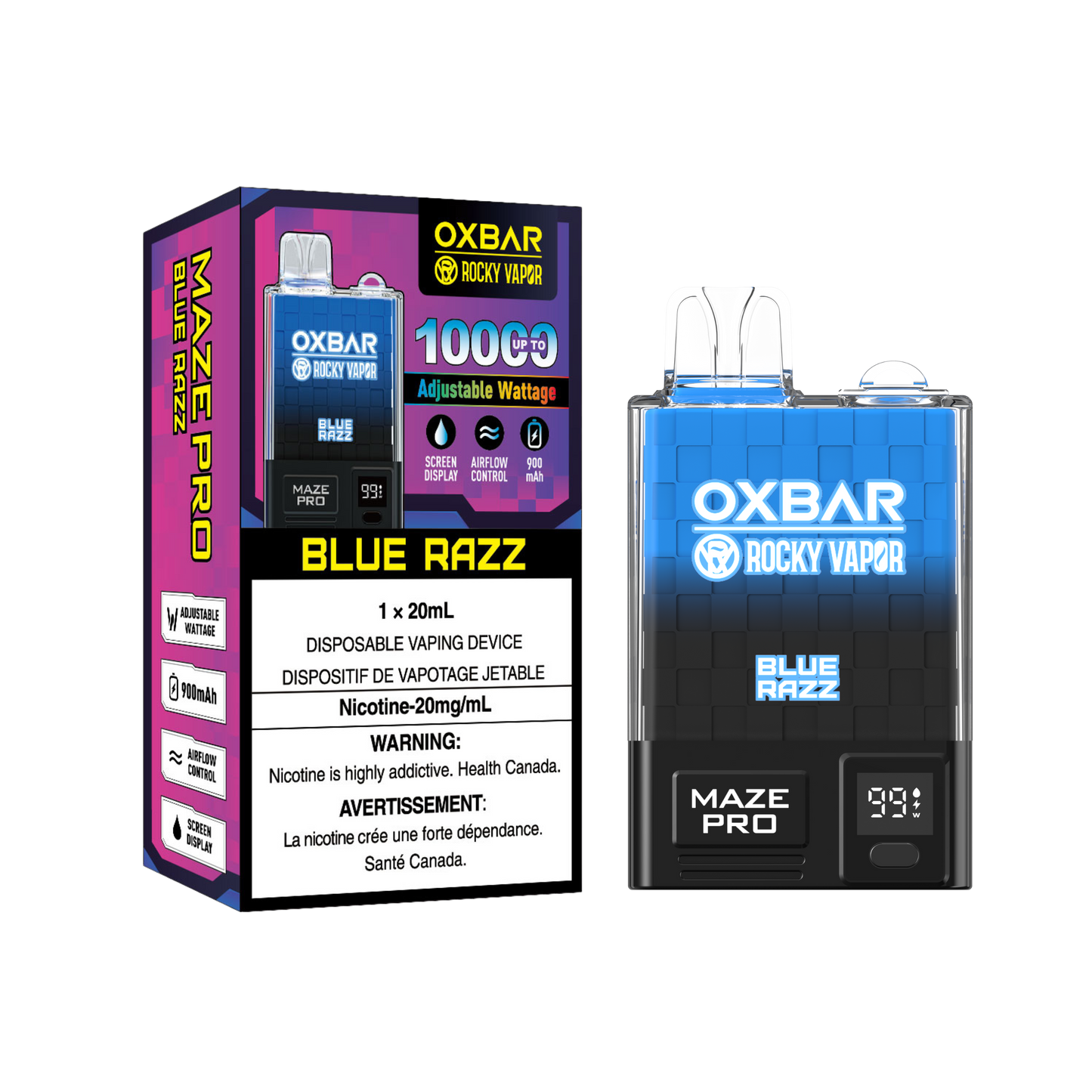 Oxbar Rocky Vapor Maze Pro - Blue Razz – The Friendly Vapor