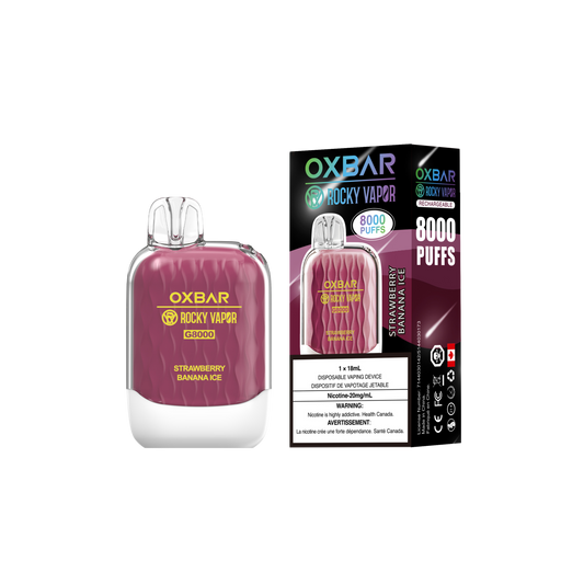 Oxbar Rocky Vapor G-8000 - Strawberry Banana Ice