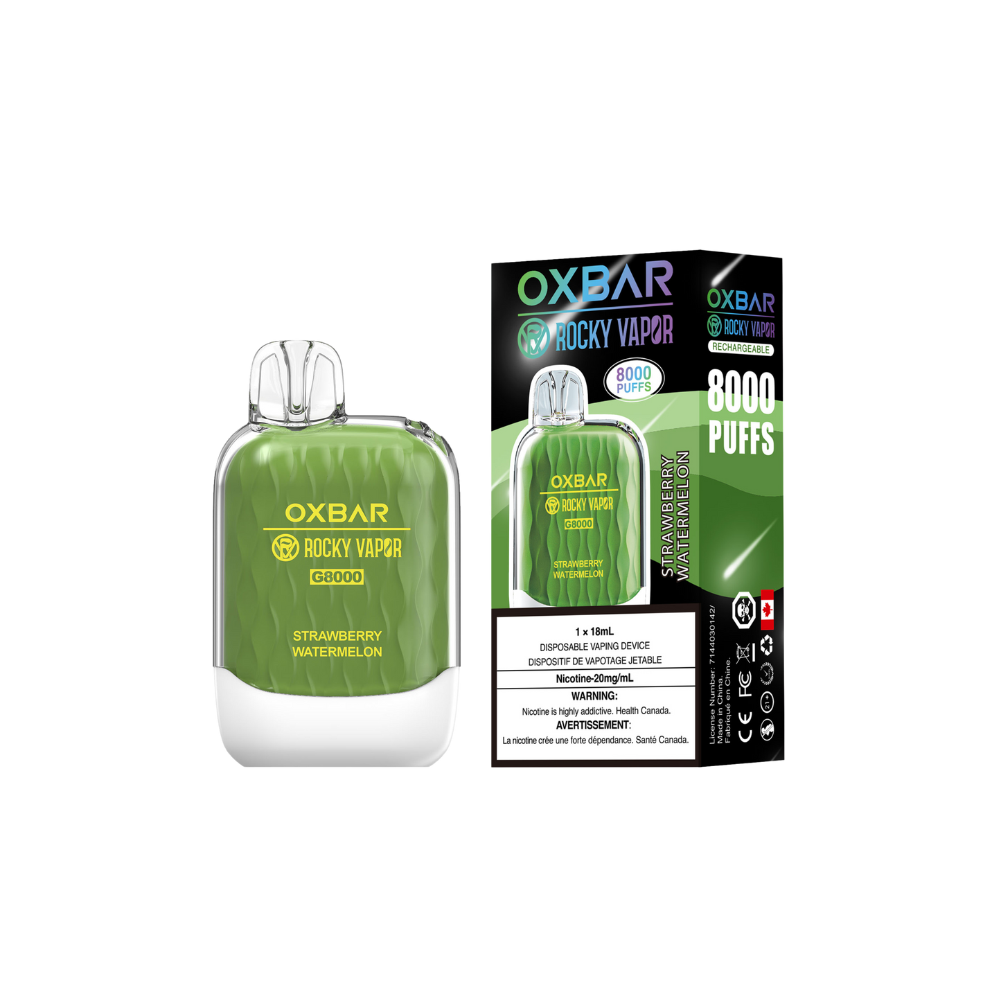 Oxbar Rocky Vapor G-8000 - Strawberry Watermelon